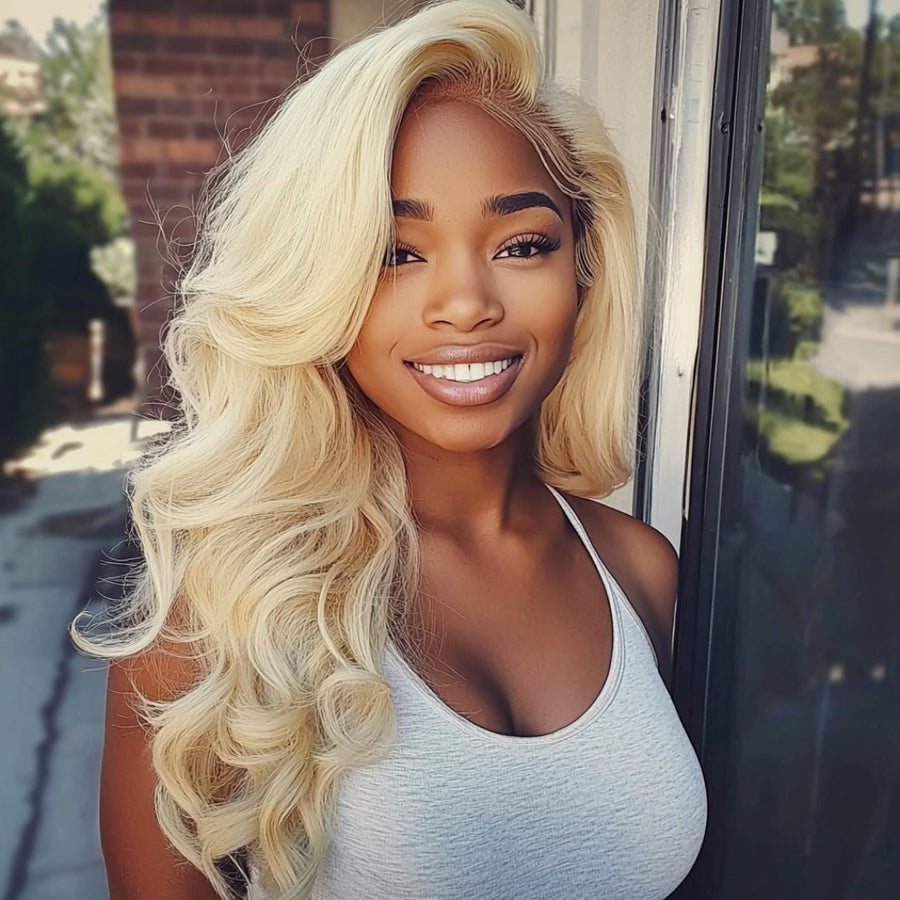 13x4 Brazilian Blonde Lace Front Body Wave Wig - Regality Hair & Beauty