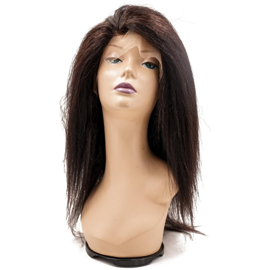 Kinky Straight Mono Lace Front PU Medical Wig - Regality Hair & Beauty