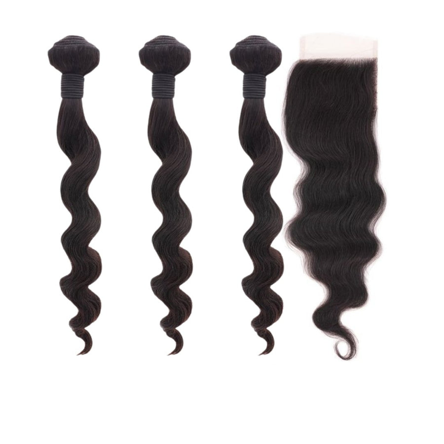 Brazilian Loose Wave 4x4 HD Bundle Deal - Regality Hair & Beauty