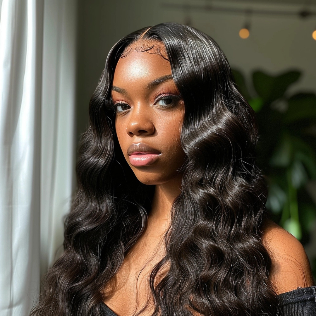 Custom Glueless Brazilian Raw Loose Wave HD Lace Frontal Wig