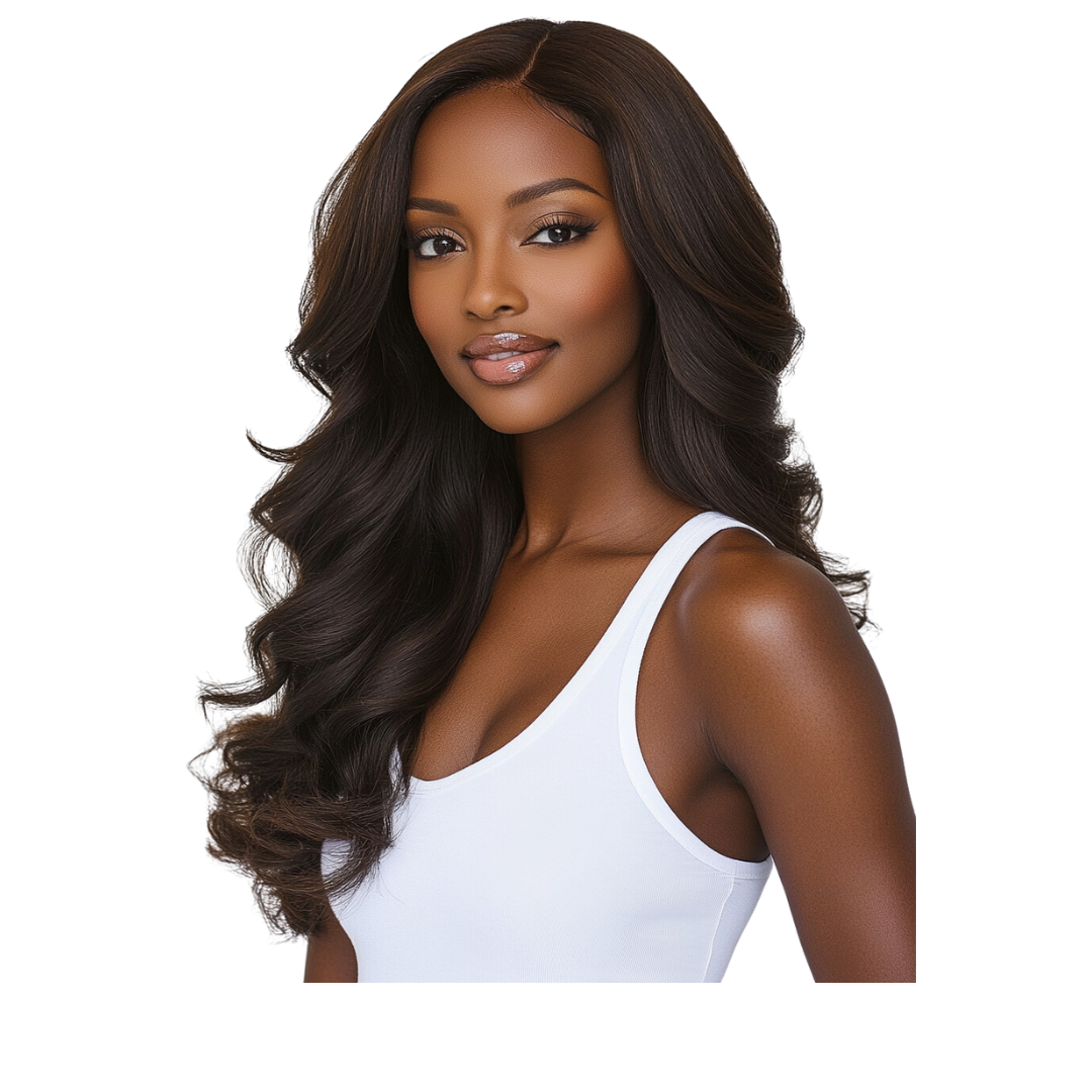 Custom Glueless Brazilian Body Wave Dark Brown HD Lace Wig