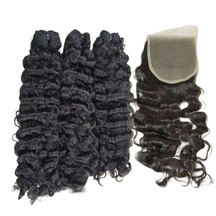 Raw Burmese Curly Bundle & Closure Deal (Pre-Order) - Regality Hair & Beauty