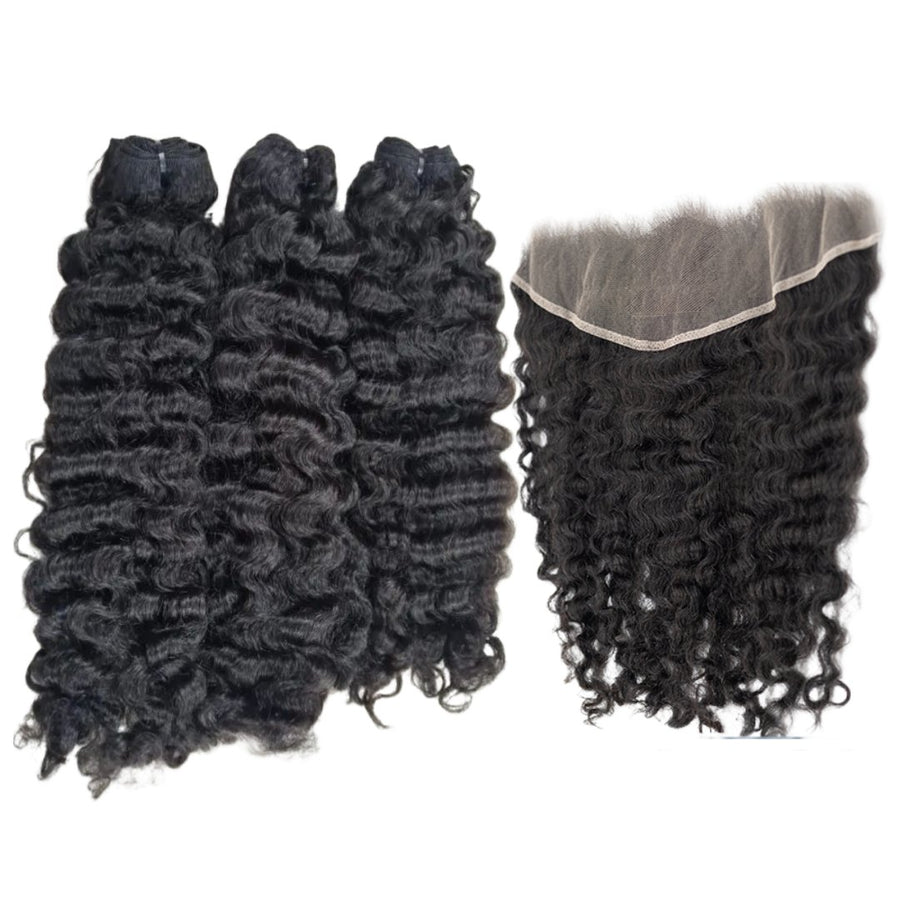 Raw Burmese Curly Bundle & Frontal Deal (Pre-Order) - Regality Hair & Beauty