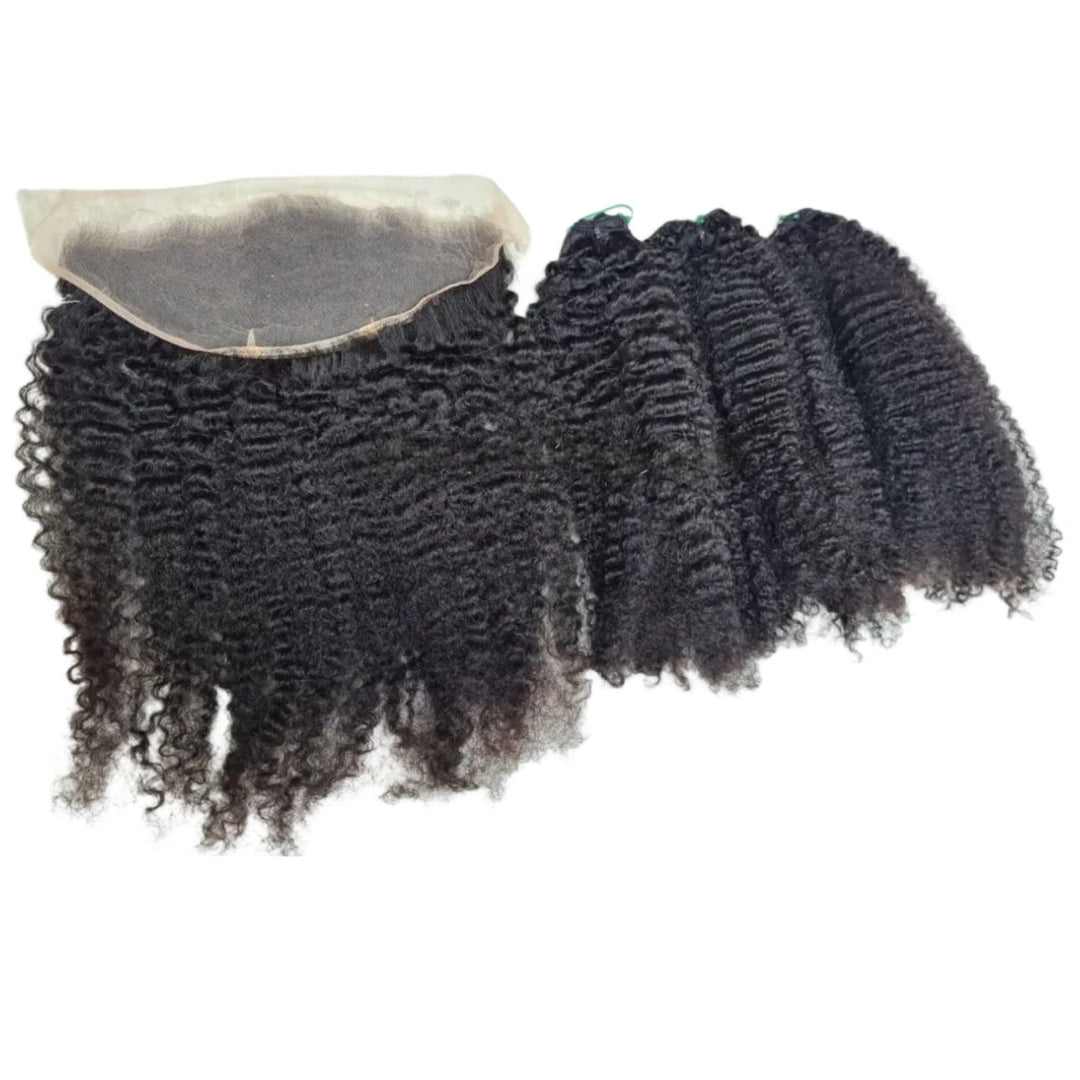 Raw Burmese Kinky Curly Hair Bundle & Frontal Deal (Pre-Order) - Regality Hair & Beauty