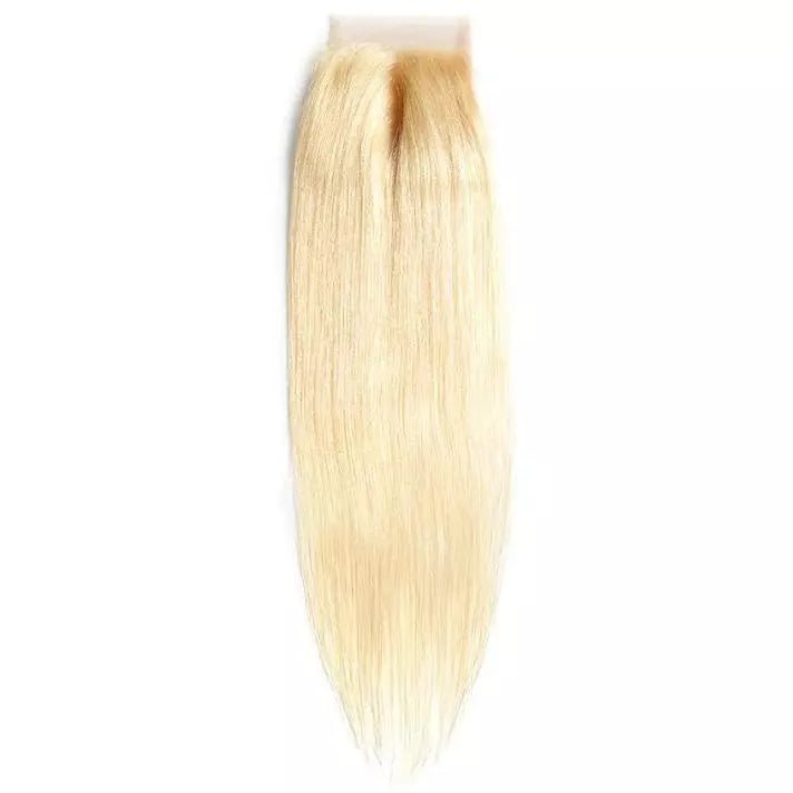 4x4 Russian Blonde Straight Transparent Lace Closure - Regality Hair & Beauty