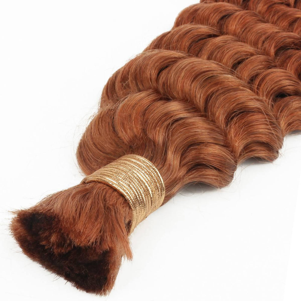 Copper Deep Wave Bulk Human Braiding Hair - Regality Hair & Beauty