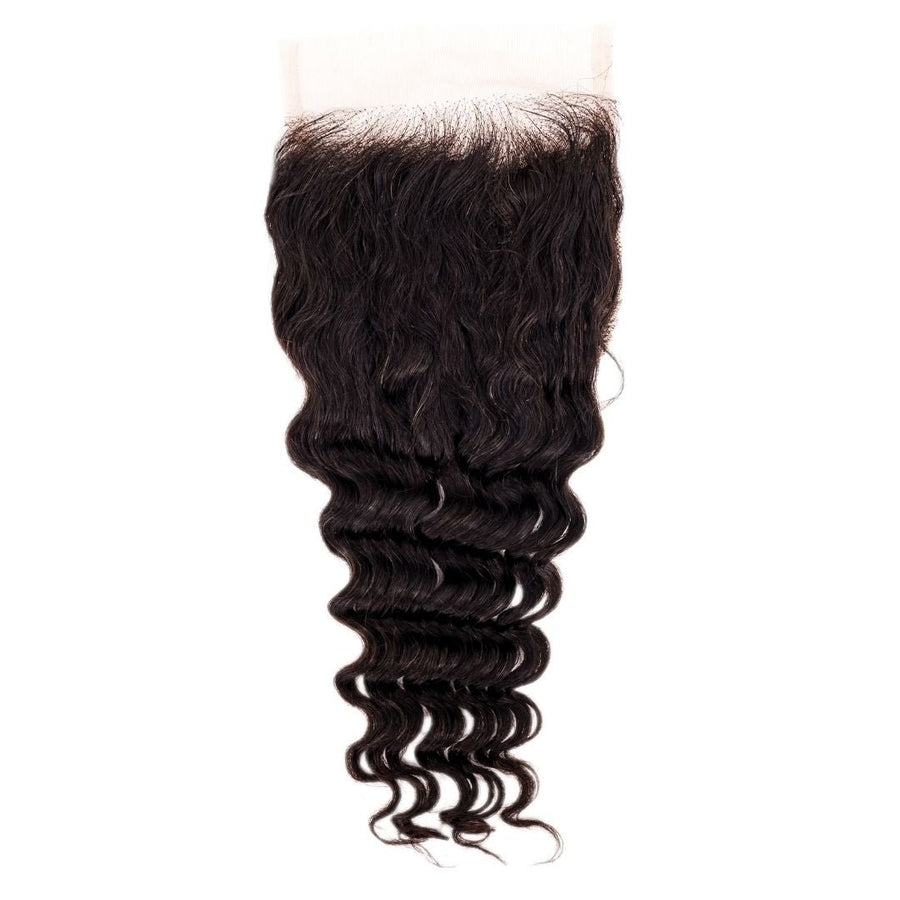 4x4 Brazilian Deep Wave Transparent Lace Closure - Regality Hair & Beauty