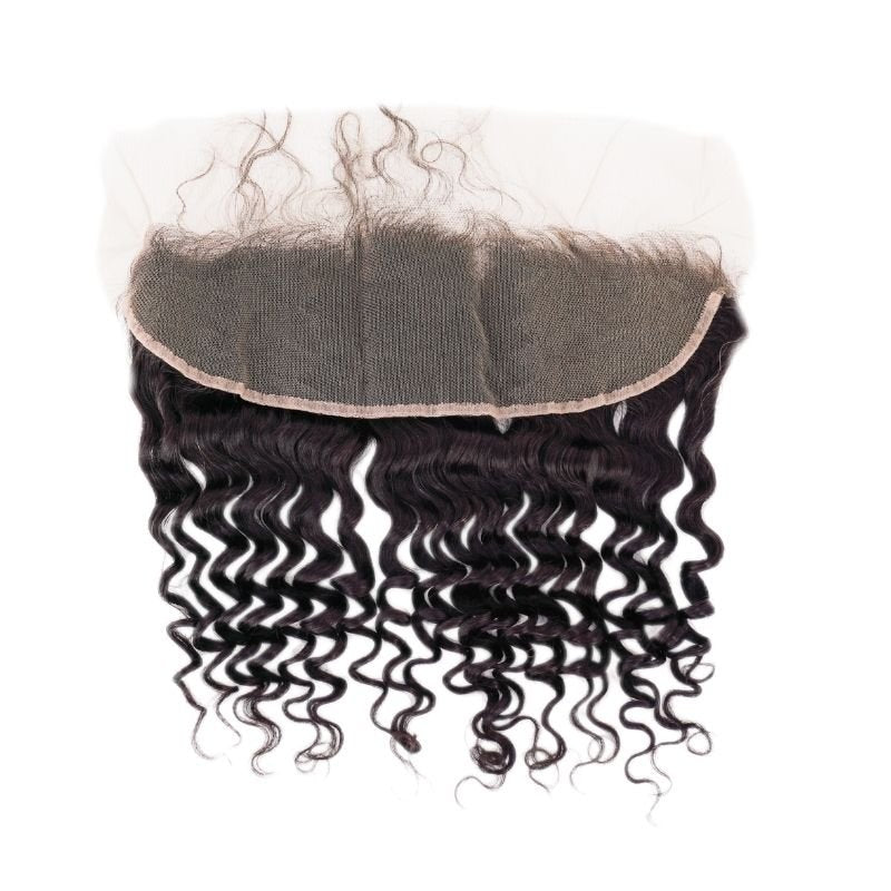 13x4 Brazilian Deep Wave Transparent Frontal - Regality Hair & Beauty