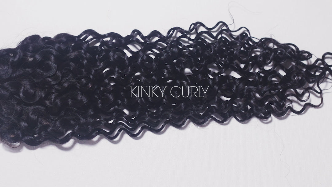 4x4 Brazilian Kinky Curly Medium Brown Lace Closure